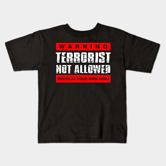 U.S. Warning Kids T-Shirt by razrgrfx